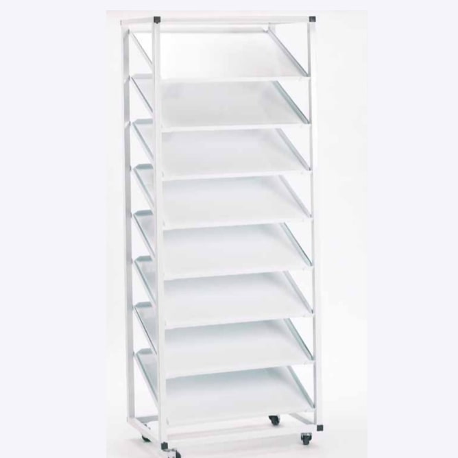 Butiksstativ med 8 bakker, 60 x 45 cm