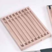 Skærebræt i træ med bakke, 40 x 30 cm